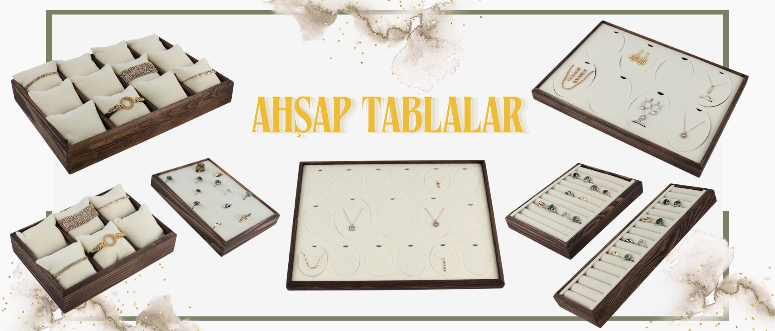 Ahşap takı tablaları