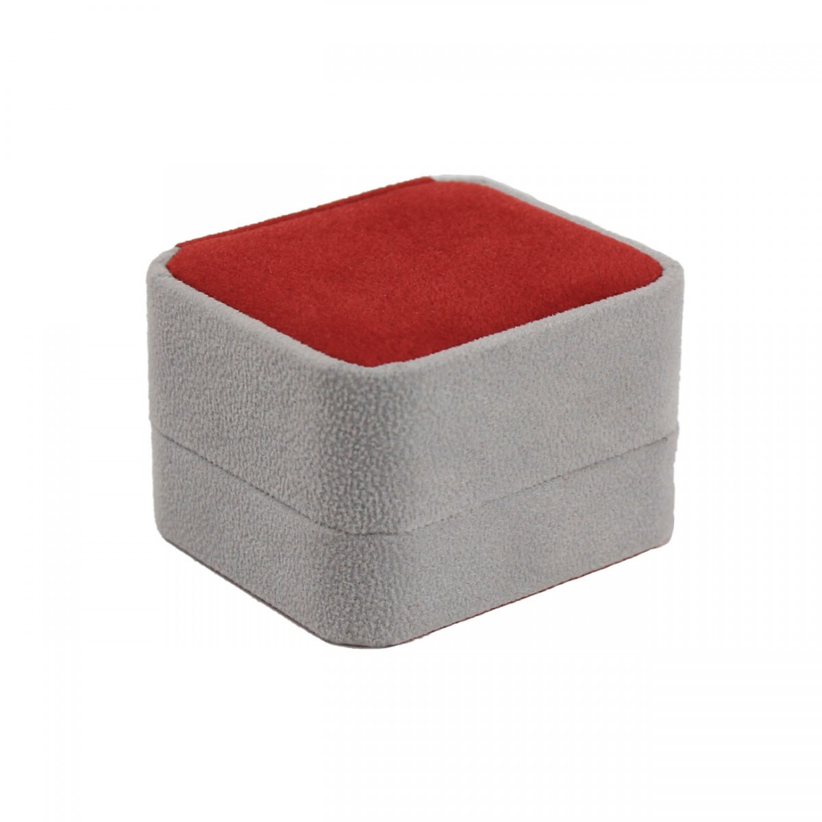 Alcantara Çift Alyans Kutusu-Kırmızı/Gri 12 Adet Alcantara Çift Alyans Kutusu-Kırmızı/Gri 12 Adet