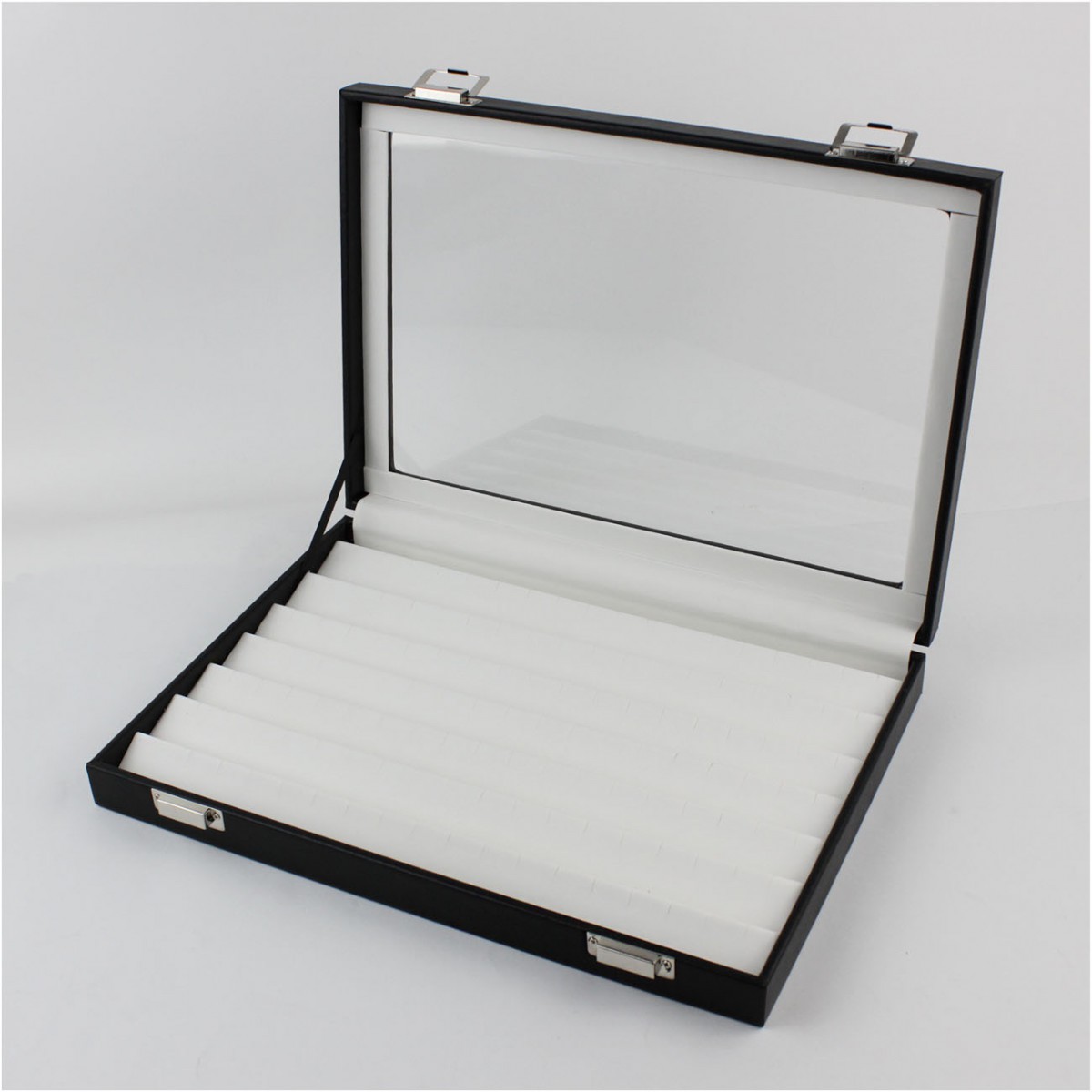 Camlı Deri Küpe Tablası Beyaz 24x34 Camlı Deri Küpe Tablası Beyaz 24x34