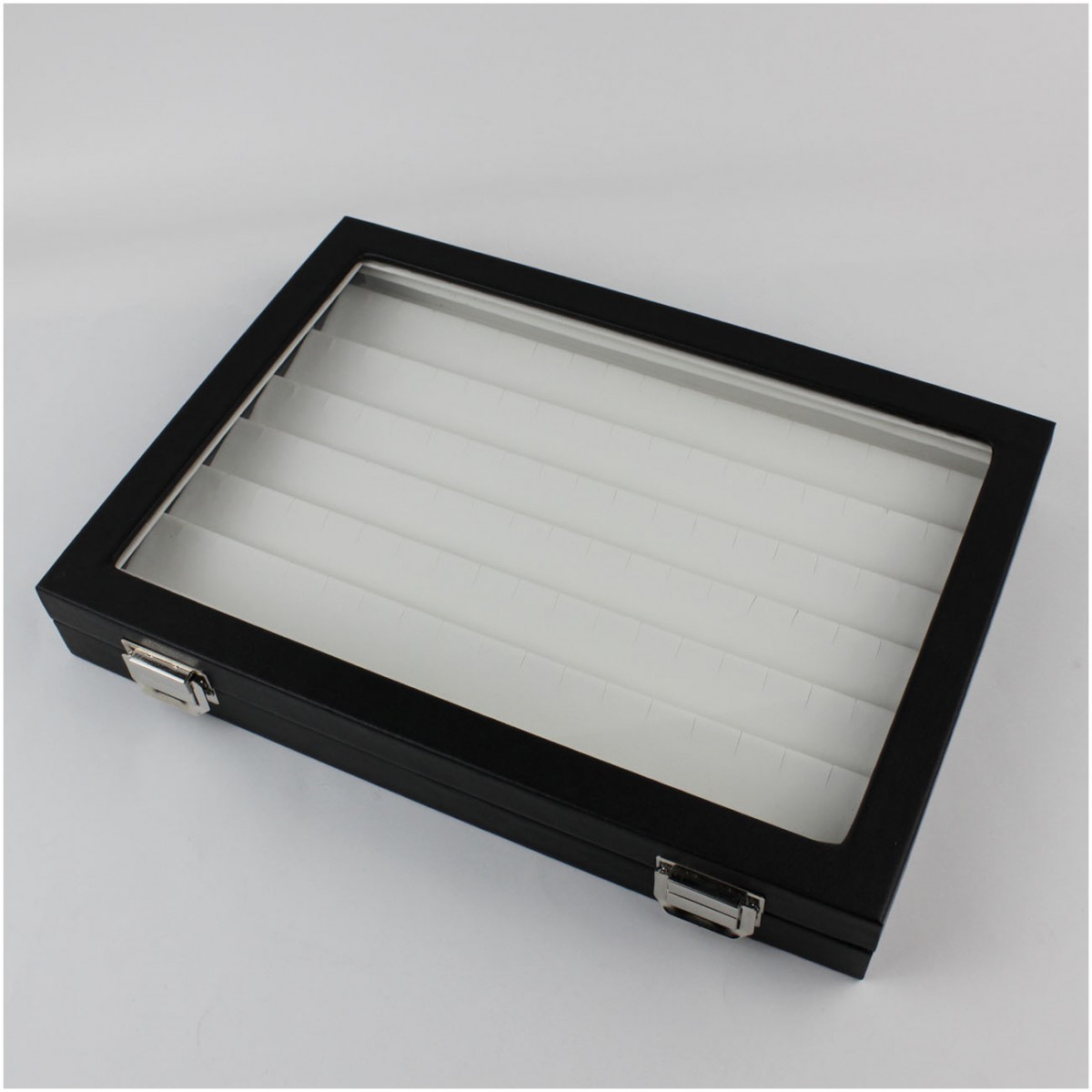 Camlı Deri Küpe Tablası Beyaz 24x34 Camlı Deri Küpe Tablası Beyaz 24x34