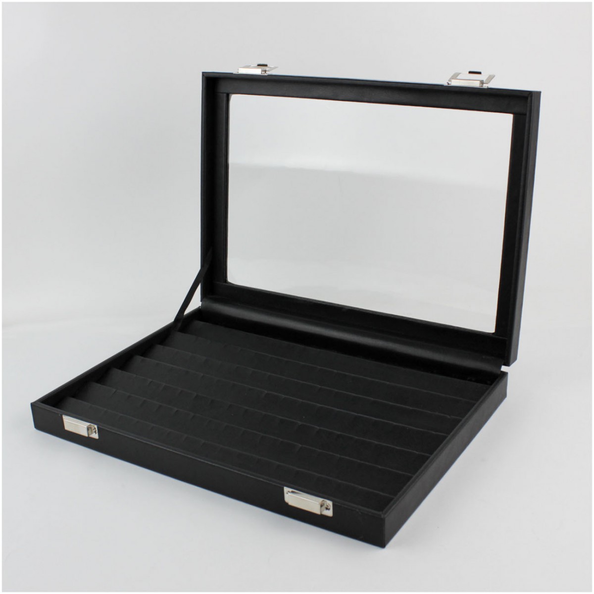 Camlı Deri Küpe Tablası Siyah 24x34 Camlı Deri Küpe Tablası Siyah 24x34