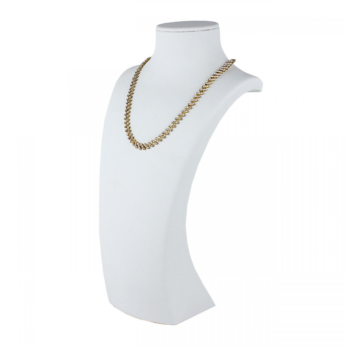 Deri Boyun Melisa Manken Takı Standı Kolye Askısı No:5 Beyaz Deri Boyun Melisa Manken Takı Standı Kolye Askısı No:5 Beyaz