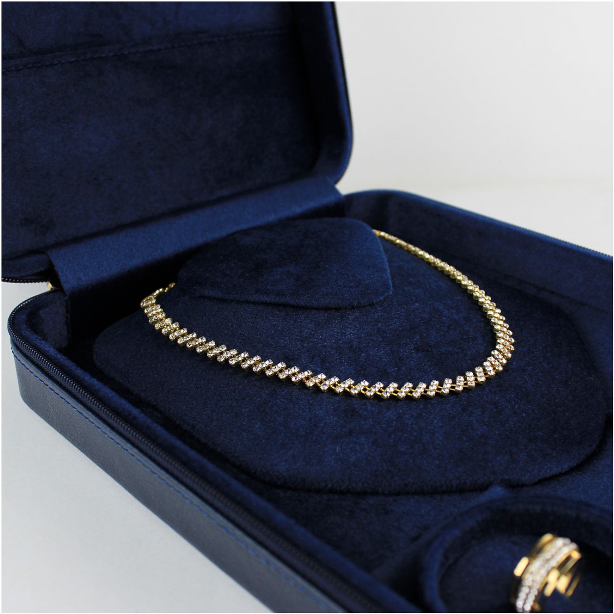 Deri Takı Çantası Mücevher Kutusu Lacivert Deri Takı Çantası Mücevher Kutusu Lacivert