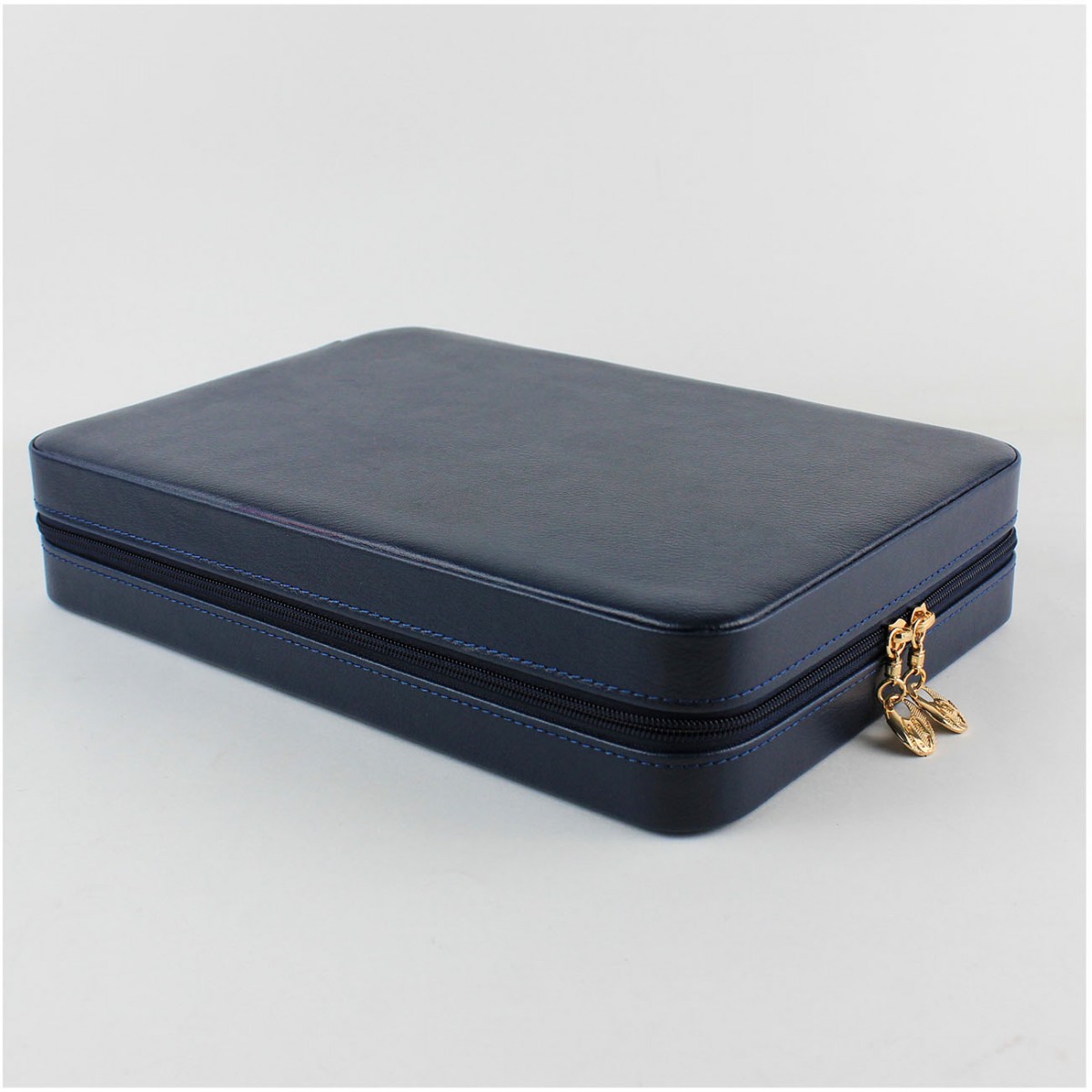 Deri Takı Çantası Mücevher Kutusu Lacivert Deri Takı Çantası Mücevher Kutusu Lacivert