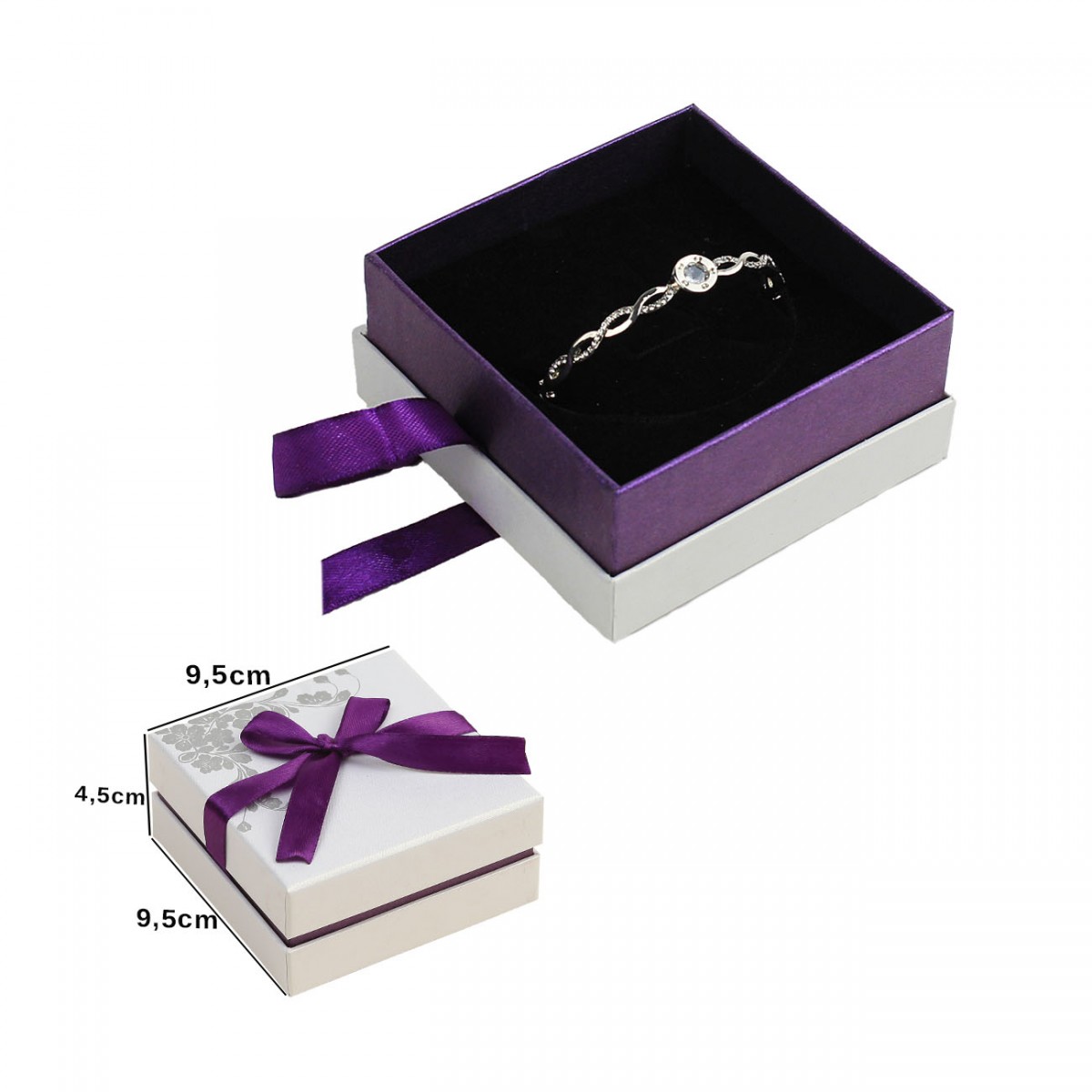 Entina Sarmaşık Kelepçe Bilezik Kutusu 50 Adet Beyaz