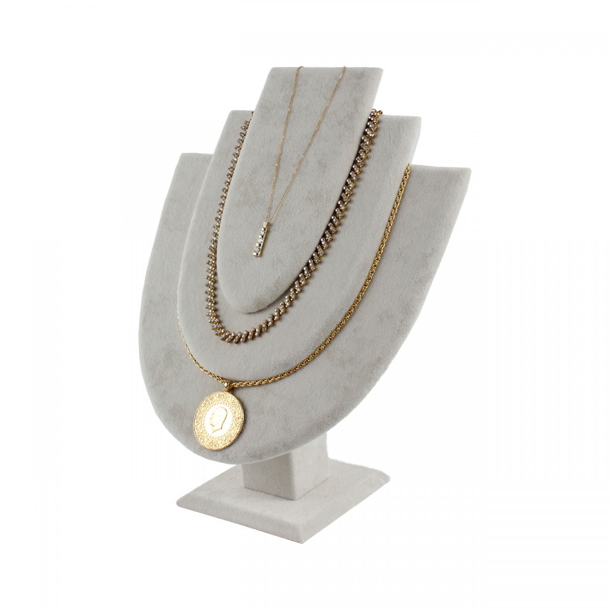 Kadife 3 katlı Kolyelik Krem Kadife 3 katlı Kolyelik Krem