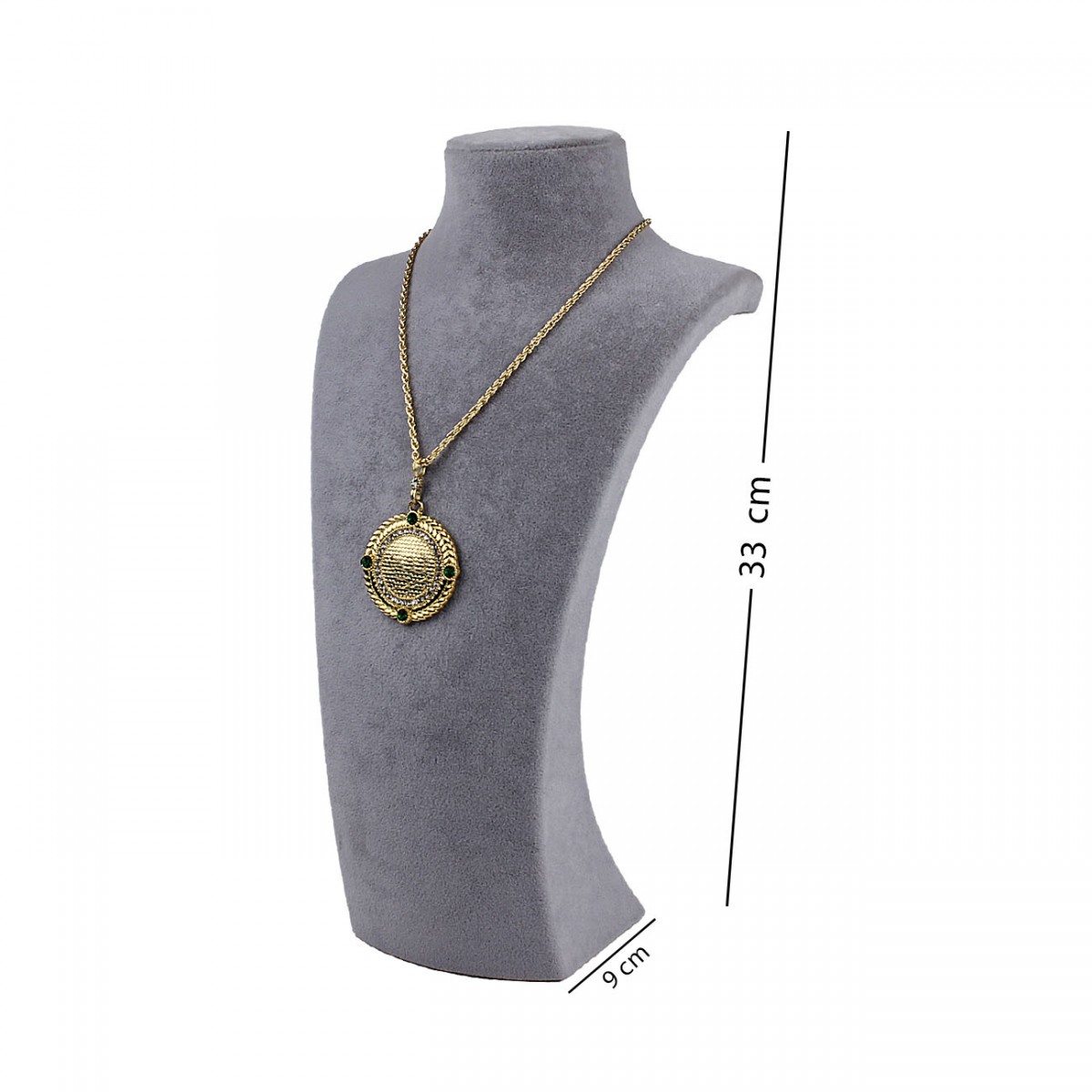 Kadife Boyun Melisa Manken Takı Standı Kolye Askısı No:4 Gri Kadife Boyun Melisa Manken Takı Standı Kolye Askısı No:4 Gri