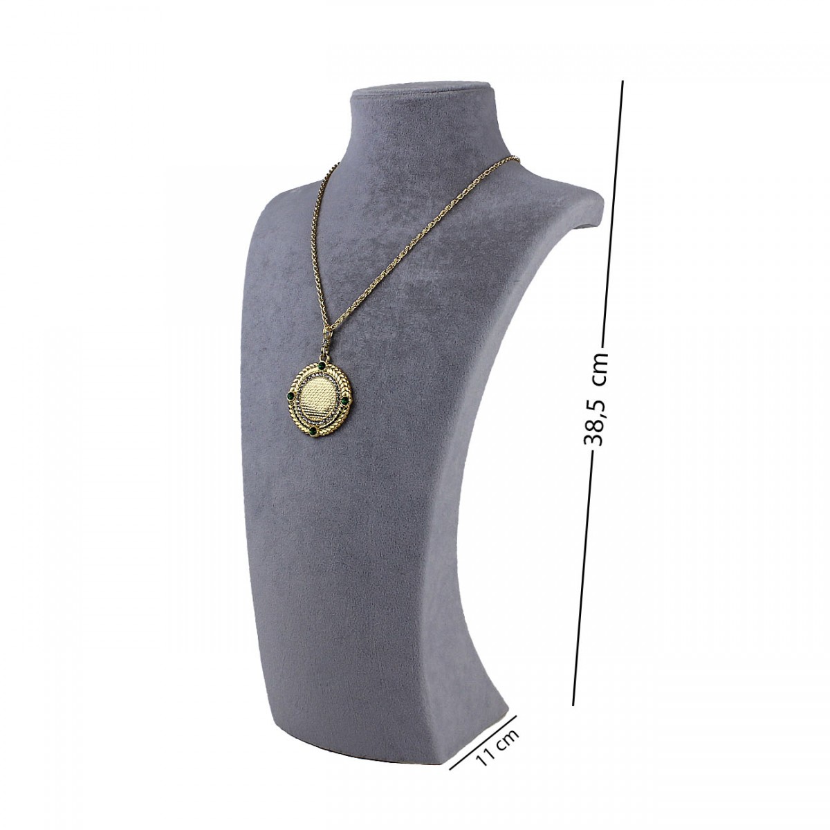 Kadife Boyun Melisa Manken Takı Standı Kolye Askısı No:5 Gri Kadife Boyun Melisa Manken Takı Standı Kolye Askısı No:5 Gri