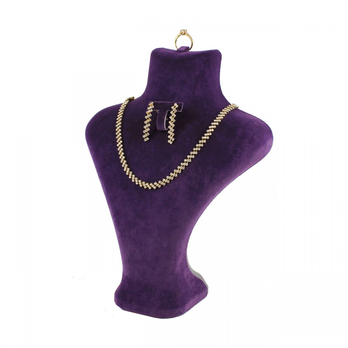 Kadife Set Boyun Manken Takı Standı Kolye Askısı Mor NO: 3 Kadife Set Boyun Manken Takı Standı Kolye Askısı Mor NO: 3