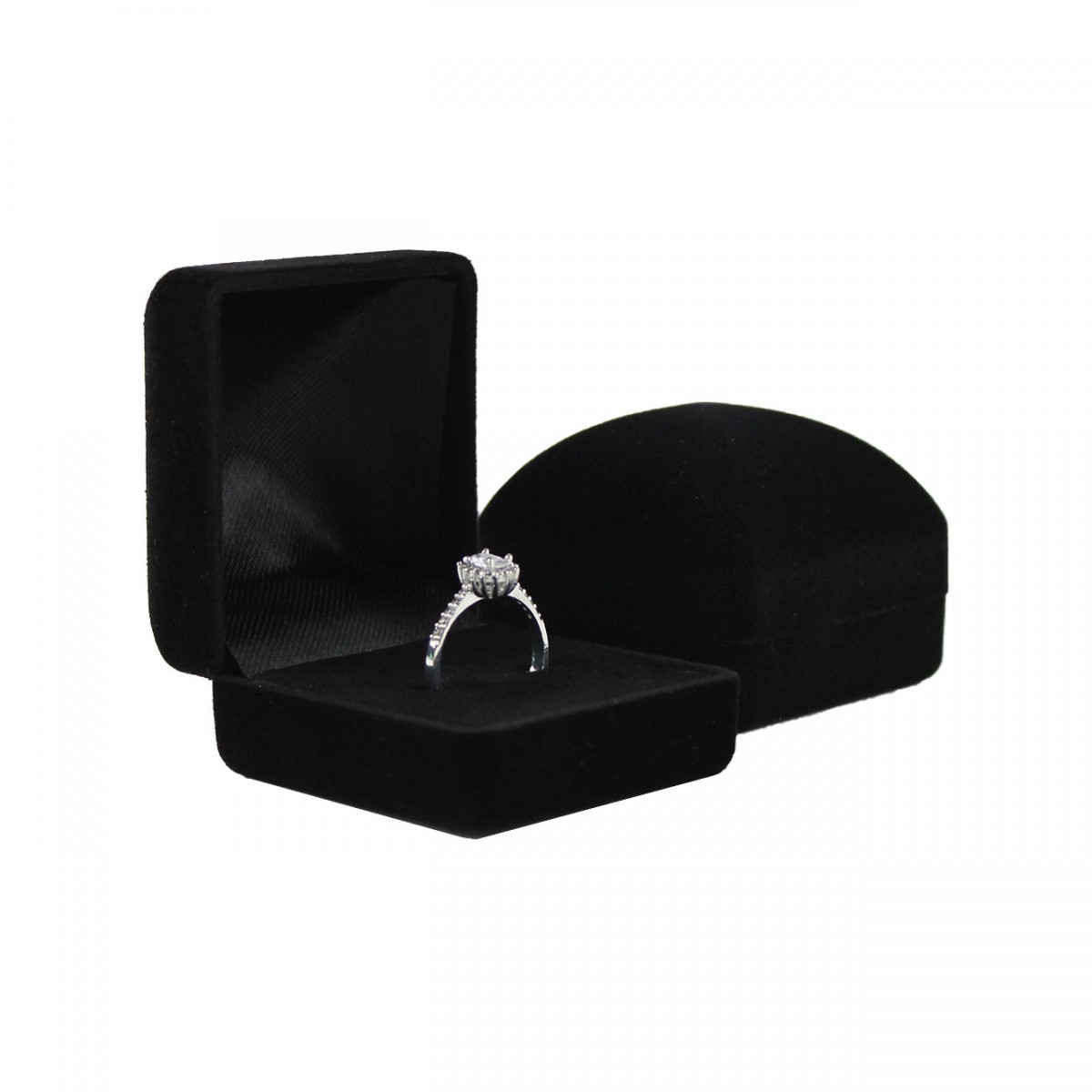 Kadife Yüzük Kutusu Siyah 64 Adet Kadife Yüzük Kutusu Siyah 64 Adet