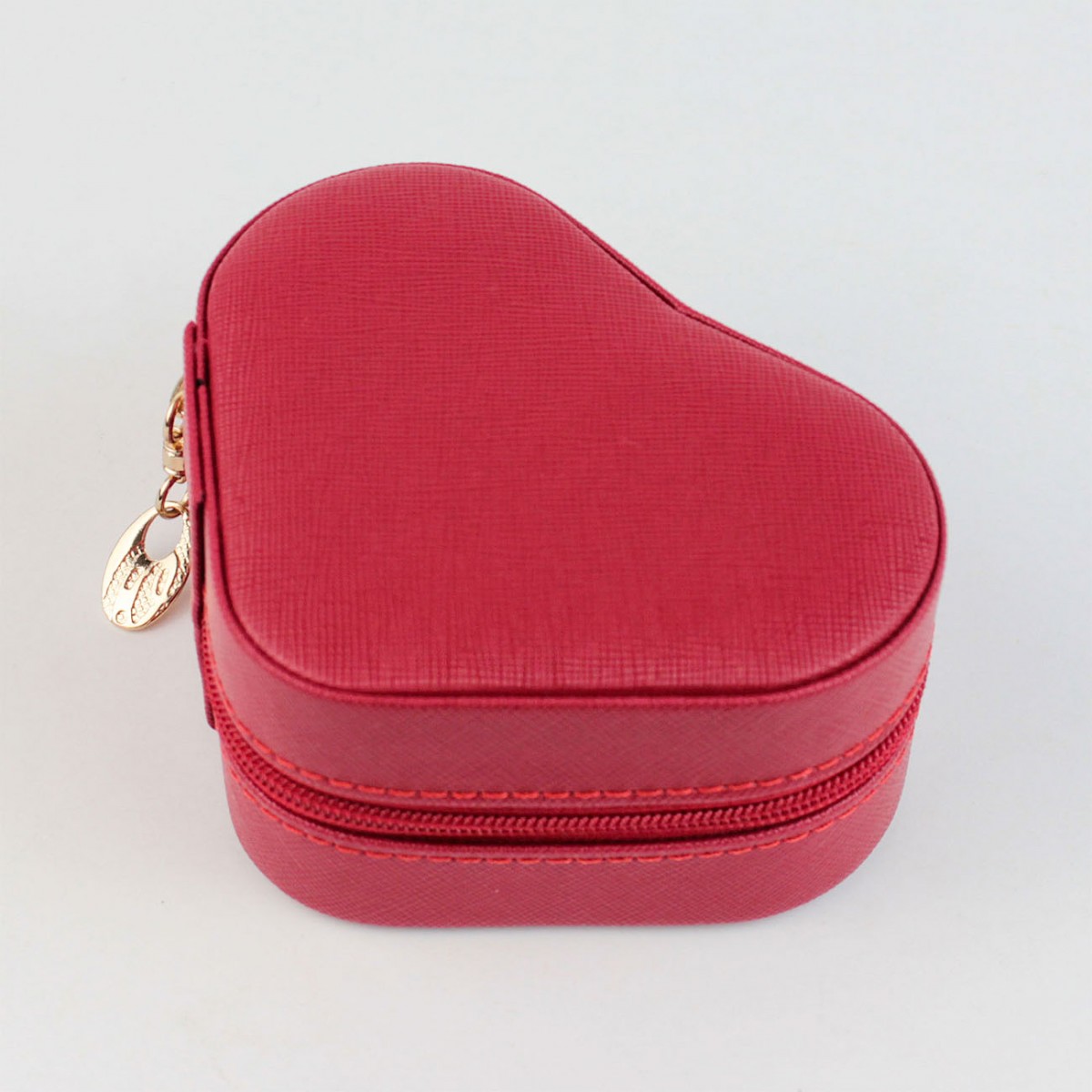 Kalp Mücevher Takı Çantası Kırmızı