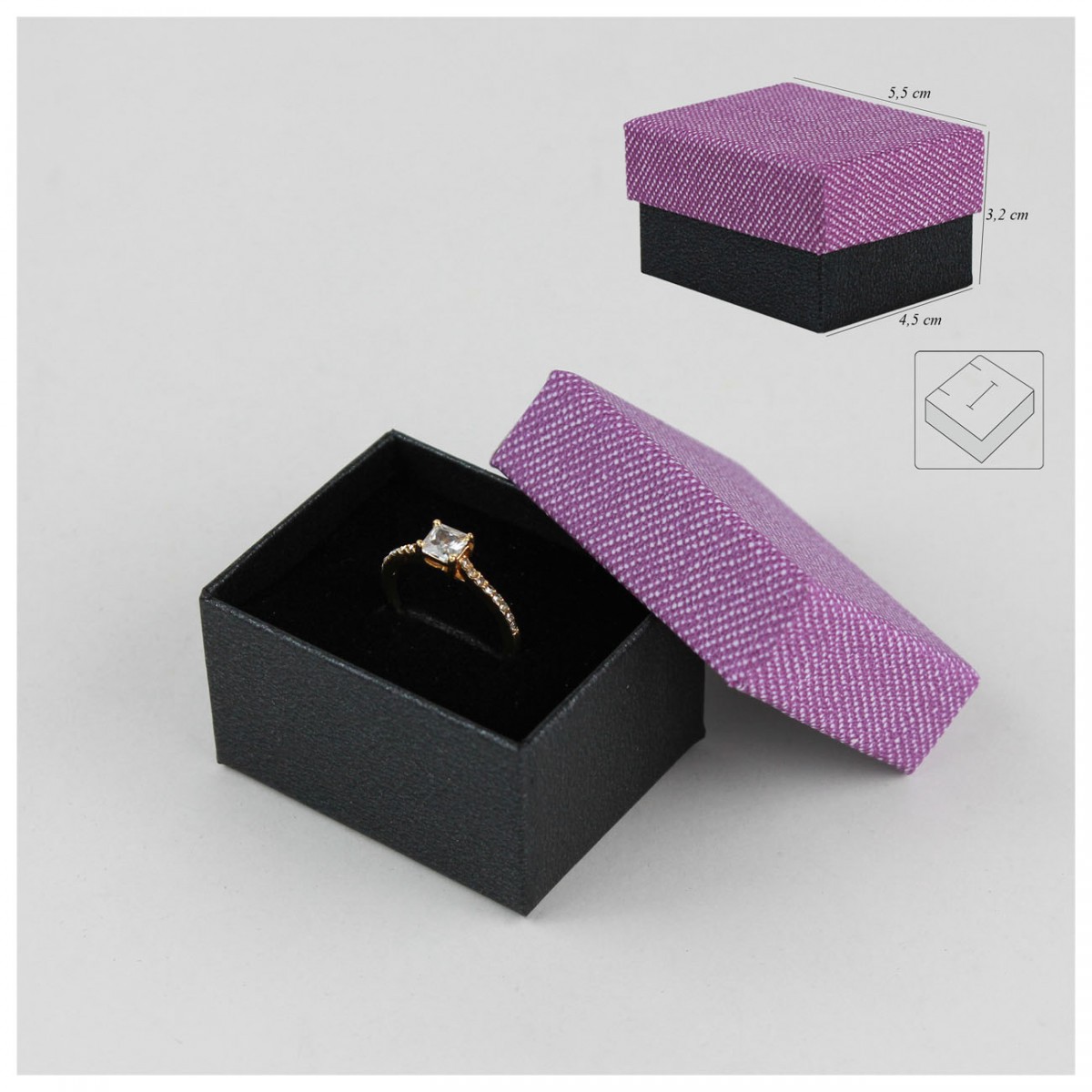 Karton Yüzük Kutusu Pembe 56 Adet Karton Yüzük Kutusu Pembe 56 Adet