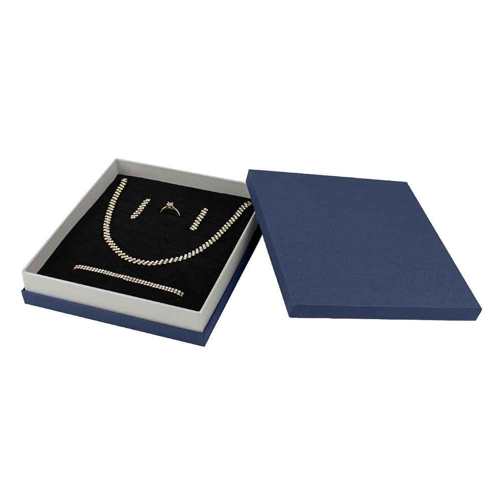 Kuyumcu Mücevher Set Kutusu Lacivert 4 Adet