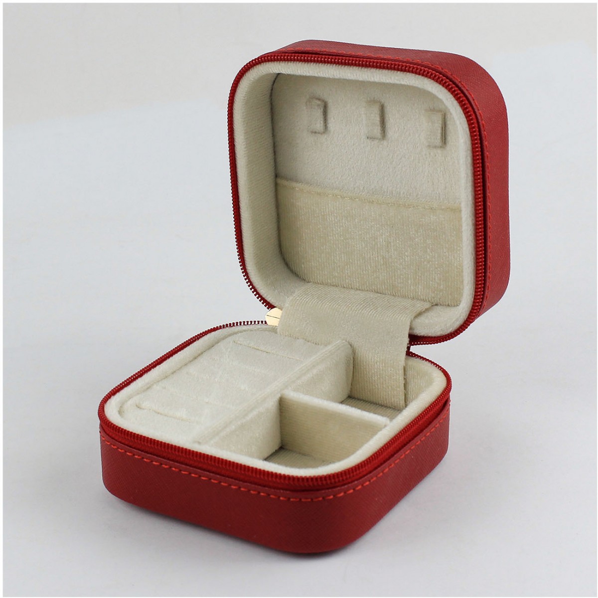 Seyahat Takı Çantası Mücevher Kutusu Kırmızı