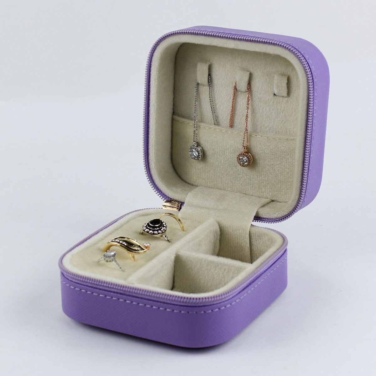 Seyahat Takı Çantası Mücevher Kutusu Lila Seyahat Takı Çantası Mücevher Kutusu Lila