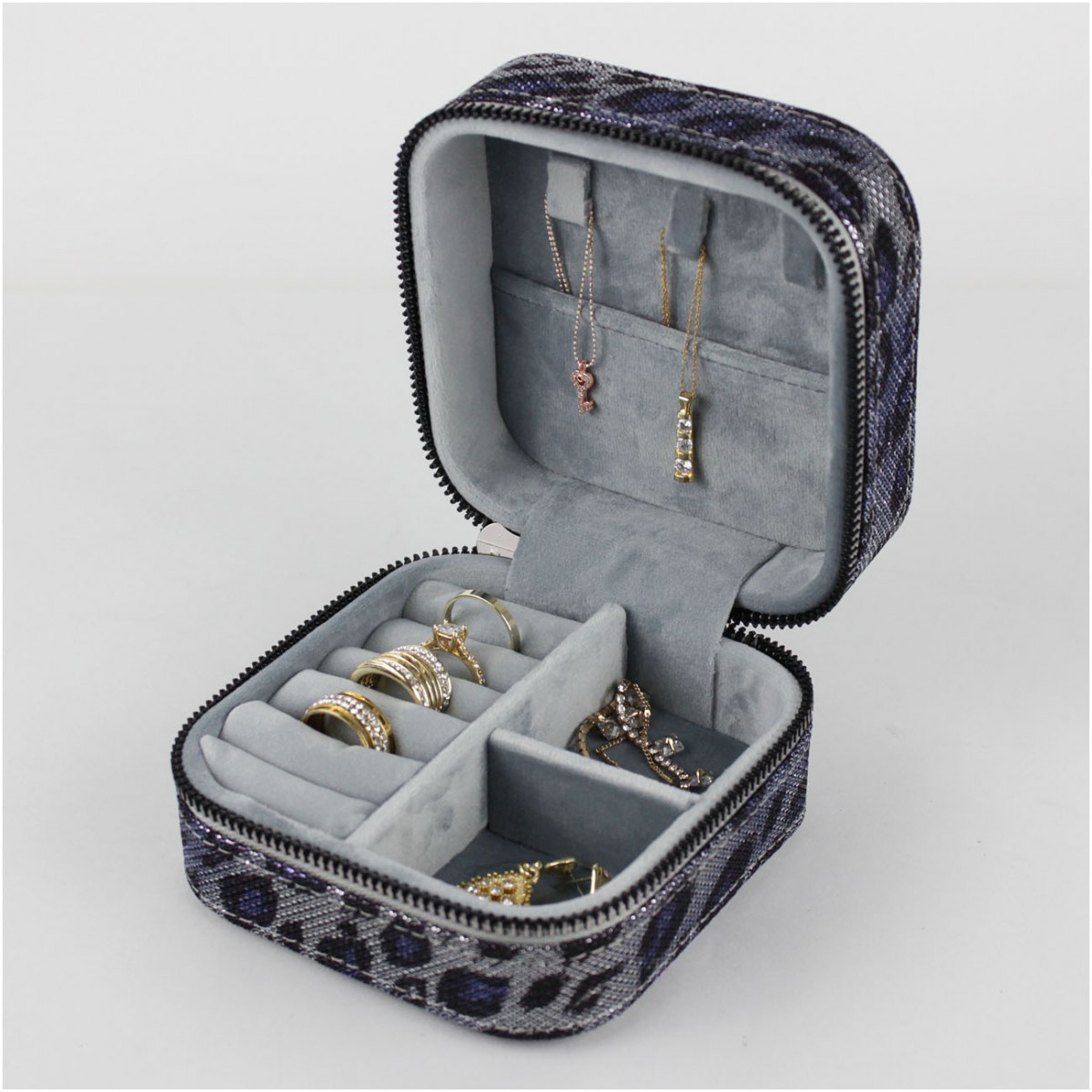 Seyahat Takı Çantası Mücevher Kutusu Mavi Seyahat Takı Çantası Mücevher Kutusu Mavi