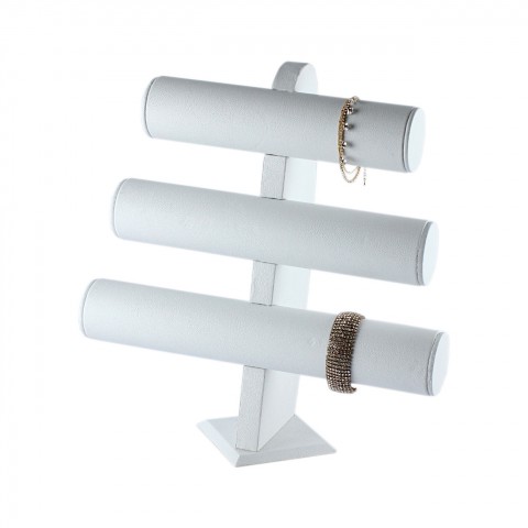 Bilezik Bileklik Saat Standı 3'lü Ayaklı Takı Organizer Askı Beyaz