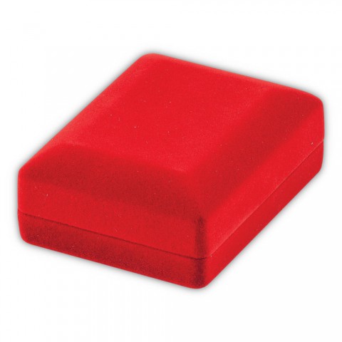 Kadife 6x8 Kolye Kutusu 12 Adet -Kırmızı
