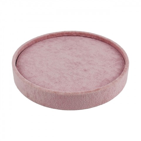 Kadife Yuvarlak Hızma Tablası Pembe