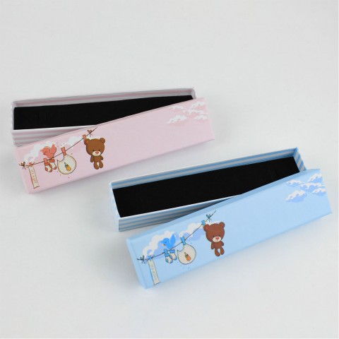 Mukavva Çocuk Takı Künye Bileklik Kutusu 96 Adet Pembe