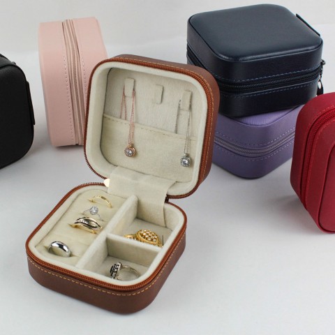 Seyahat Takı Çantası Mücevher Kutusu Taba