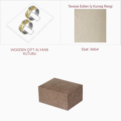 Wooden Çift Alyans Kutusu
