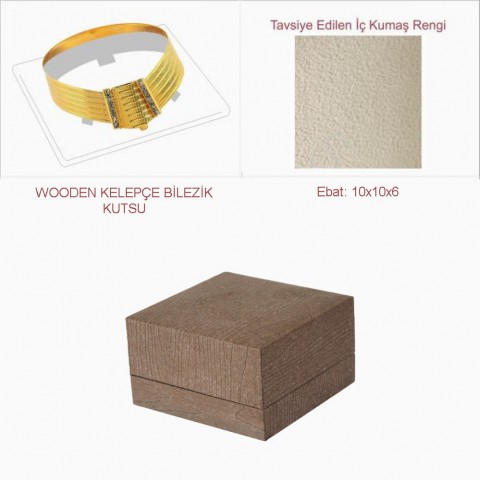 Wooden Kelepçe Bilezik Kutusu