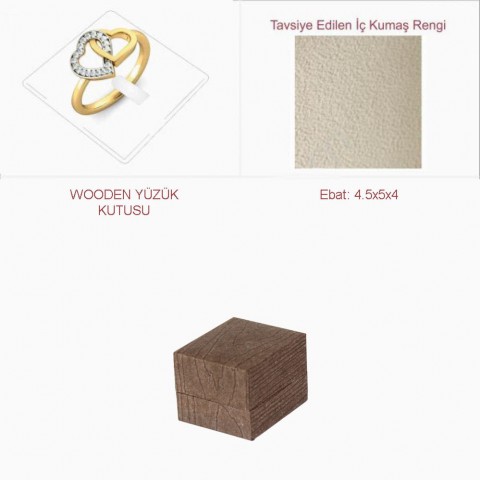Wooden Yüzük Kutusu